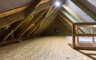 An attic space that is not properly ventilated