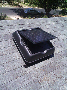 Solar Royal recommends all solar attic fans be installed by a bonded and insured roofer, builder, or other specialized installer.